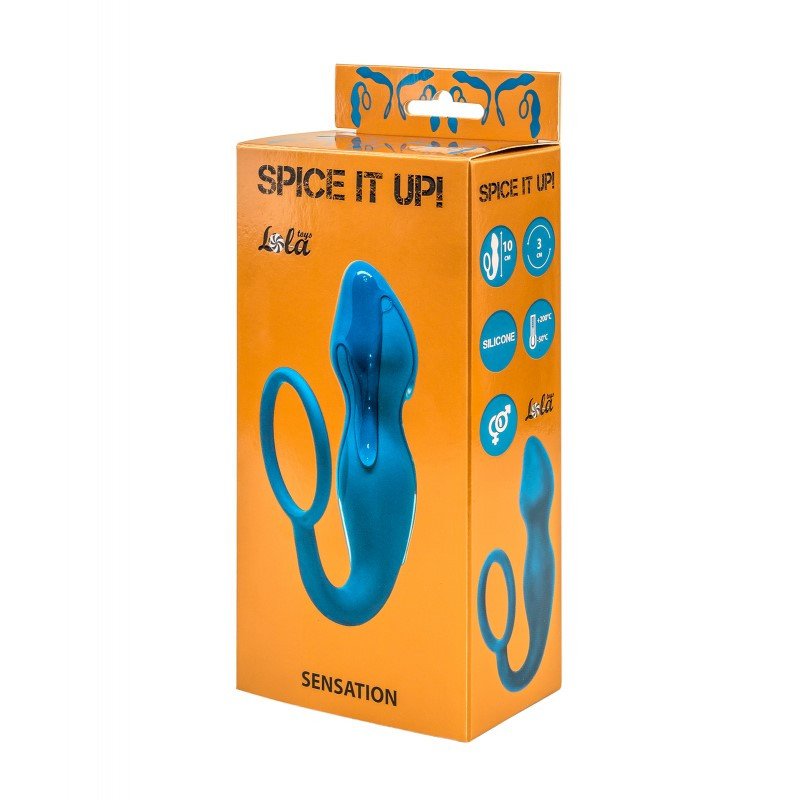 Анальная вибропробка Lola Games Spice it up Naughty, бирюзовый 8012-03Lola - Lola Toys - Анальные пробки - Купить