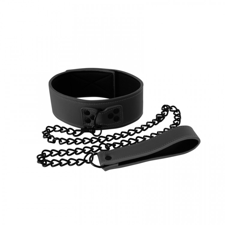 Ошейник с поводком 